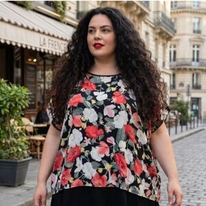 Nwot Reitmans floral print sleeveless blouse Size 2x (runs Smaller)